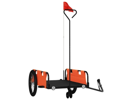 Remolque Para Bicicletas VIDAXL Naranja Hierro