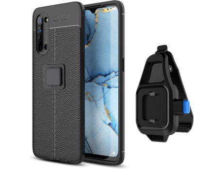 Funda Oppo Find X2 LITE Rugged Leather con Soporte de Cintura Negro