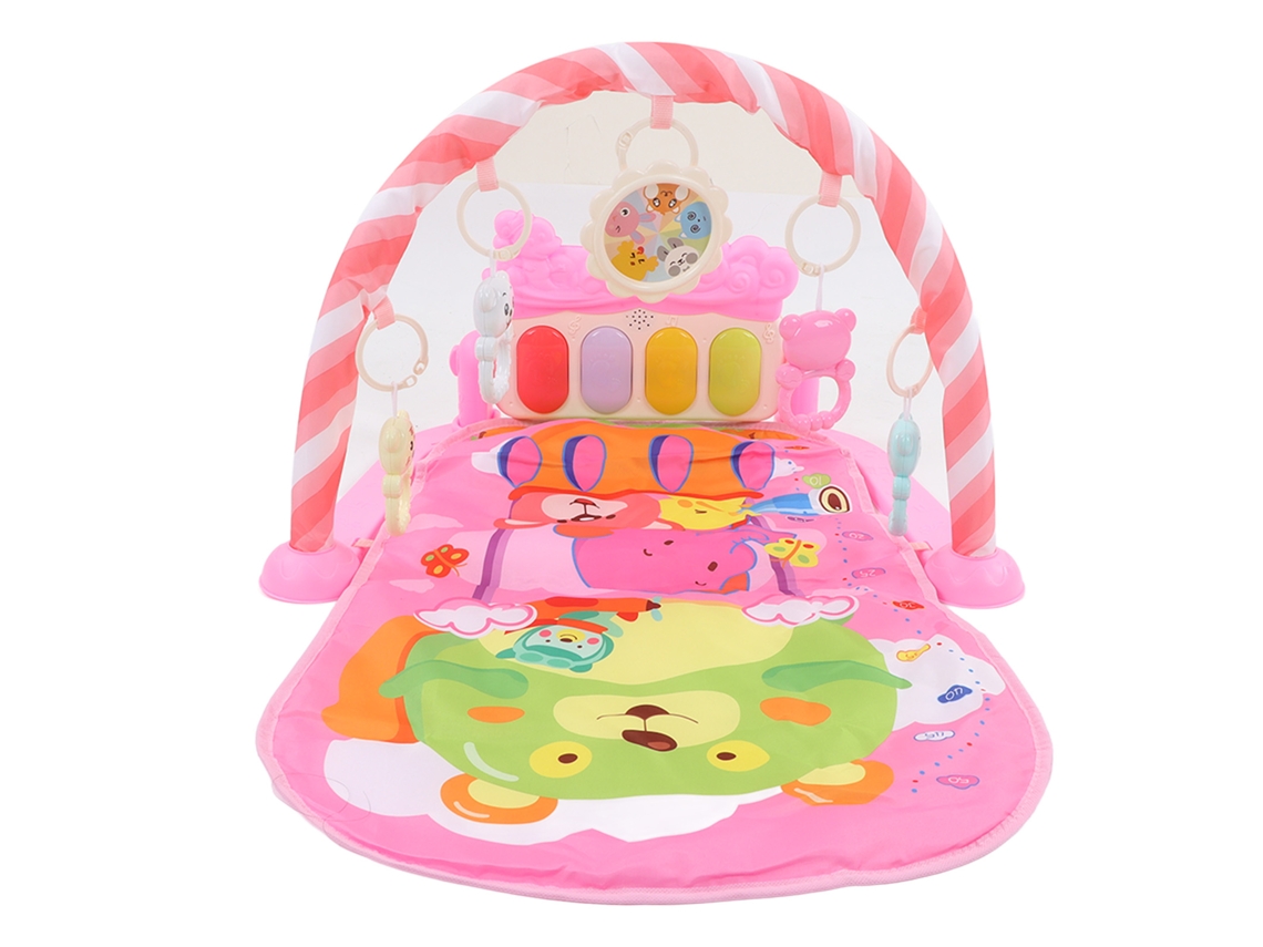 Colchoneta De Gimnasia Infantil Con Piano Multifuncional Para Patear Y Jugar Con Nanas Y Luces.