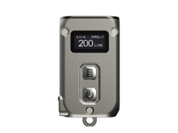 Linterna llavero EDC Nitecore Tini-2 SS de acero inoxidable, 500 lm, LED de alta luminosidad, tamaño mini, con pantalla OLED, recargable.