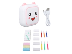Mini Impresora Portátil De Pegatinas Bluetooth Sin Tinta Para Niños, Para Notas, Diario, Estudio, Rosa