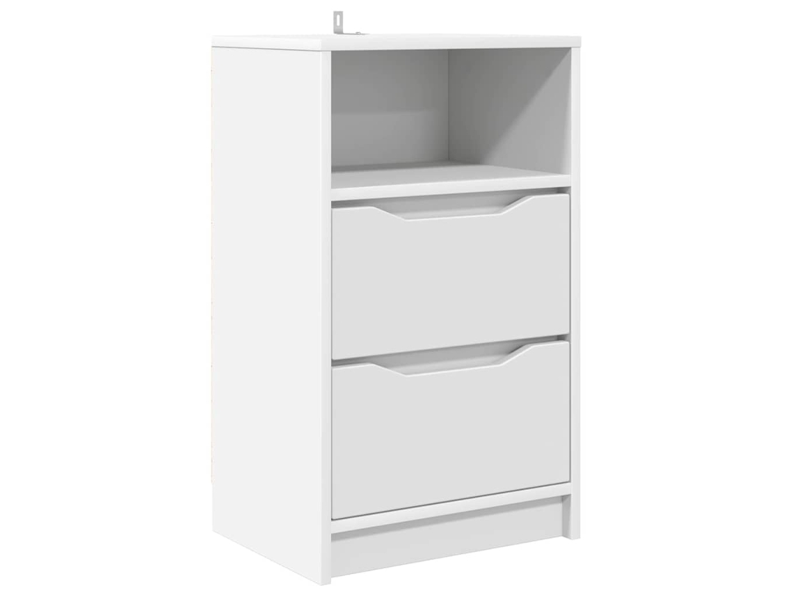 Mesita de noche blanca MAISON EXCLUSIVE de madera procesada (40 x 30 x 467 cm)
