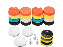 25 Piezas Esponjas De Pulido Para Coche Con Adaptador Kit 3 Pulgadas Lanas Y Accesorios