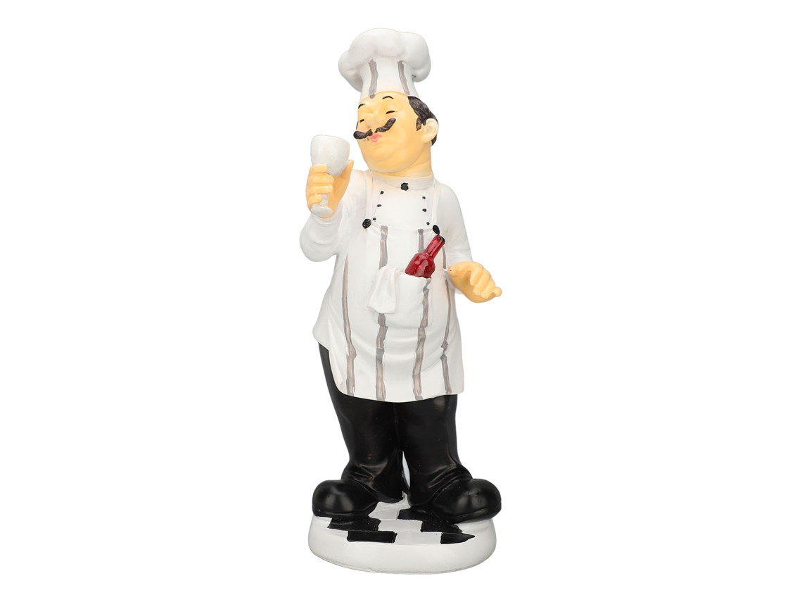 Estatua Decorativa De Resina De Un Chef Francés, Figura En Miniatura Para La Cocina, El Jardín Y El Hogar.