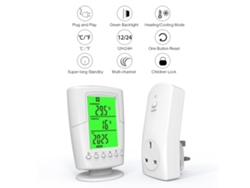 Termostato Inalámbrico Programable Con Mando A Distancia Y Enchufe Británico De 220v-240v 13a Para Calefacción Y Refrigeración.