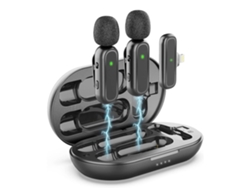 Micrófonos Inalámbricos K61 Para Iphone/ipad Negro Gusshious