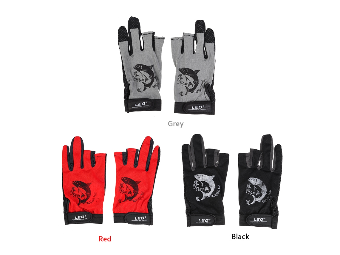 2026rebe-1 Par Gants De Pêche Sans Doigts Respirants Rapidement Séchants Antidérapants Pour Pêche Cyclisme Camping Running 3 Doigts