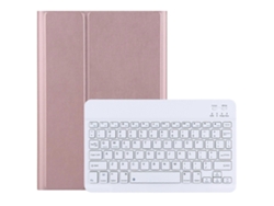 Teclado Bluetooth extraíble Dy-e10 2 en 1 + funda protectora de cuero con soporte para Lenovo Tab E10