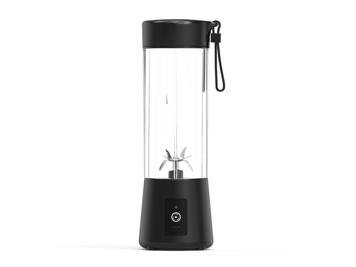 Licuadora Portátil Con Seis Cuchillas De 13 Onzas Para Jugos, Yogures, Batidos Y Batidos Con Puerto De Carga Usb Tipo C CHRUI Negro