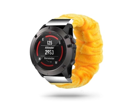 Correa Garmin Fenix 5X Pulsera Scrunchie Amarillo