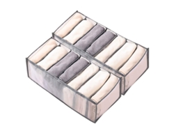 Organizador de ropa cajas portátiles grises (39x24x3cm) Kofihety