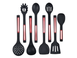 2026da-set De Utensilios De Cocina De Silicona Resistente Al Calor, Lavavajillas Seguro, 8 Piezas, Negro