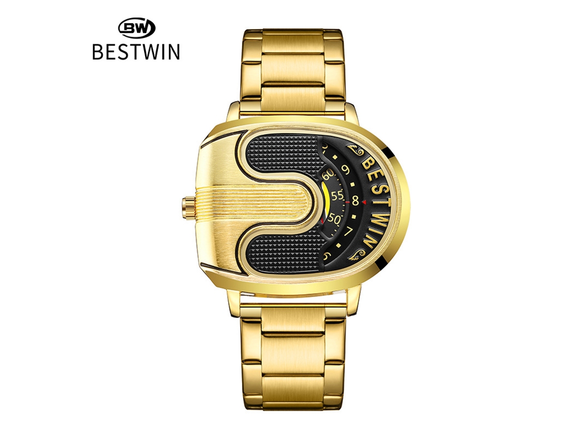 Reloj MDUG para hombre (dorado y negro)
