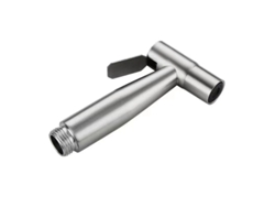 Cabezal de ducha de acero inoxidable, pistola de agua a presión, rociador portátil para baño, plateado Tommy01