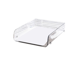 Caja Apilable Transparente Para Guardar Papel Tamaño A4, Organizador De Documentos De Oficina, 26,5 X 33 X 7,5 Cm.