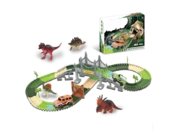 192pcs Juguetes De Carretera De Dinosaurios Mejora La Imaginación Interacción Padre-hijo Flexible Para Niños Niñas