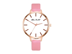 Reloj De Moda Para Mujer Zhoulianfa, Correa De Pu, Movimiento De Cuarzo Analógico, Elegante Oro Rosa.