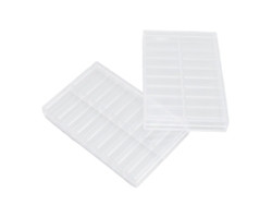Caja De Almacenamiento De Plástico Con 18 Compartimentos (2 Unidades) Para Piezas De Relojes Y Tornillos.