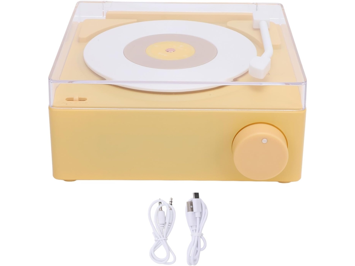 Tocadiscos Bluetooth Con Altavoz, Bonito, De Plástico Abs, Portátil, Con Cable.