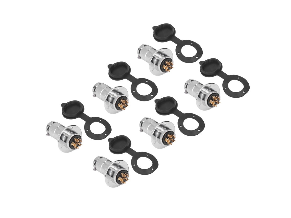 Conector de aviación: 15 piezas, enchufe y toma de latón/zinc, 25 mm, 12 A, aeroespacial.