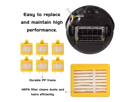 Kit de repuesto de cepillos de rodillos con filtros HEPA para IRobot Roomba serie 700 760 770 780 790, accesorios para aspiradora 18P