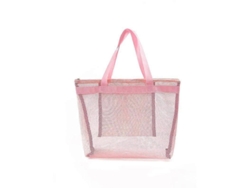 Bolso de playa grande plegable de lona transparente, bolso de hombro reutilizable para compras, almacenamiento de juguetes, organizador de arena GOKOCO