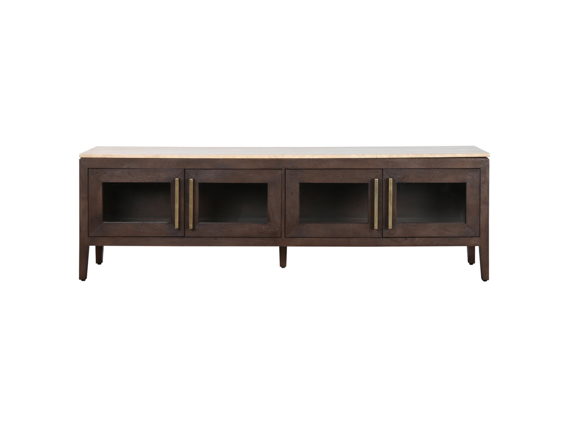 Mueble Tv Mango Marmol Travertino 180x40x55cm