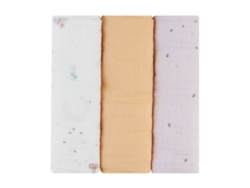 Juego de pañales de muselina Hedge Hugs, 3 unidades, 75 x 75 cm, Kikkaboo