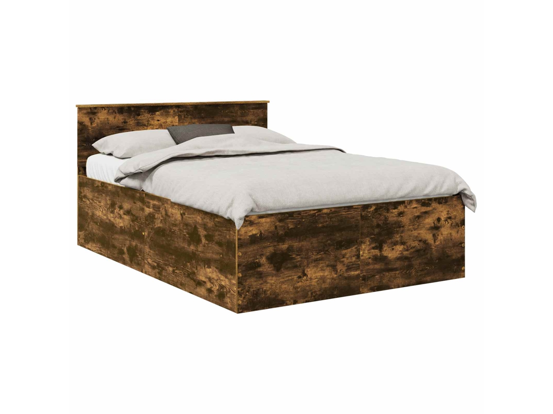 Maison Exclusive - Estructura De Cama Con Cabecera Roble Ahumado 160 X 200 Cm