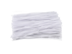 100 Espirales De Plástico De 8 Mm, 48 Anillas, Paso 4:1, Capacidad Para 40 Hojas, Color Blanco.