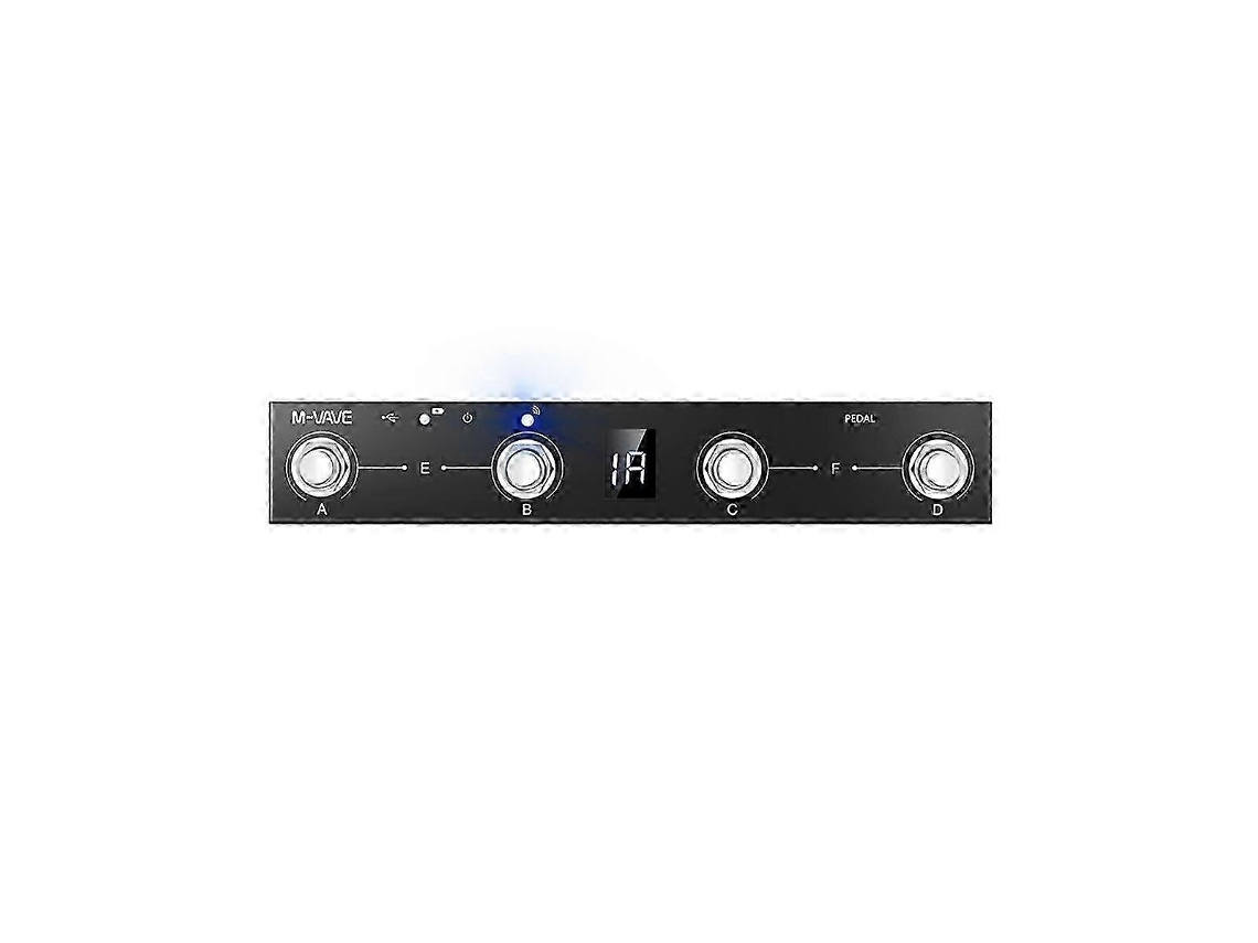 Pedal controlador MIDI inalámbrico Bluetooth para paso de páginas, compatible con instrumentos musicales y software DAW.