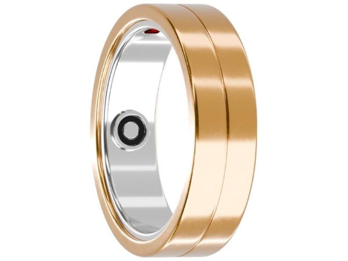 Anillo inteligente MAXCOM Mr100 tamaño 8,57 Ø18,2 mm, notificaciones de frecuencia cardíaca, dorado