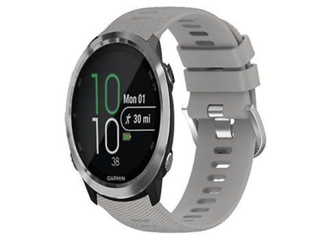 Correa para Garmin Forerunner 645 Music 20mm Correa de reloj de silicona suave de color sólido Gris VENISYMLIS