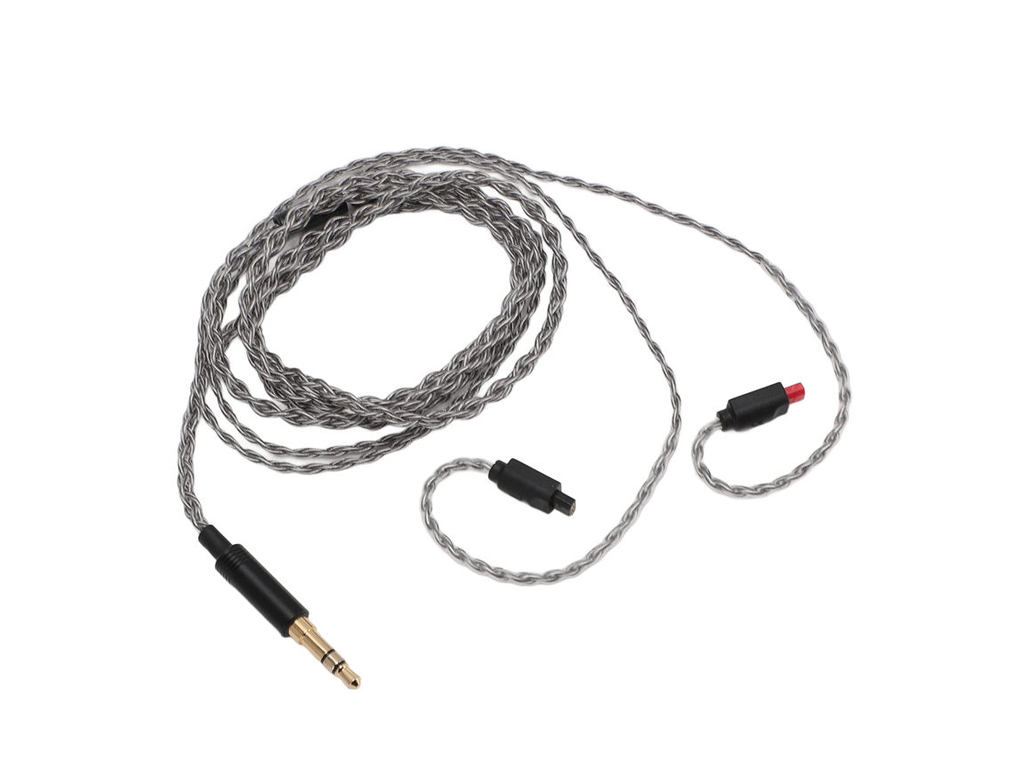 Cable Para Auriculares De 3,5 Mm De Cobre Plateado Antienredos De 4 Hilos Para Ath Im04 Im03 Im02 Im01 Im50 Im70