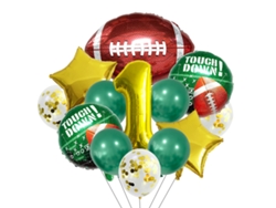 Globo de fútbol digital de 81 cm (32 pulgadas) de látex con aluminio, accesorio para fotos del Super Bowl