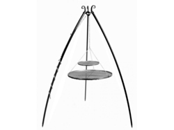 Trípode 200 cm con 2 Rejillas Acero Natural 80 cm + 40 cm
