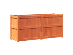 Jardinera exterior madera maciza pino marrón cera VIDAXL (150x50x70 cm)