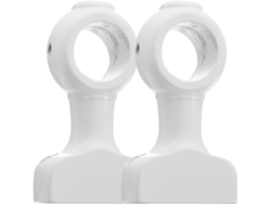 Juego De 2 Soportes De Madera Blanca Para Barra De Cortina, 28 Cm, Montaje En Pared Resistente Para Cortinas Individuales.