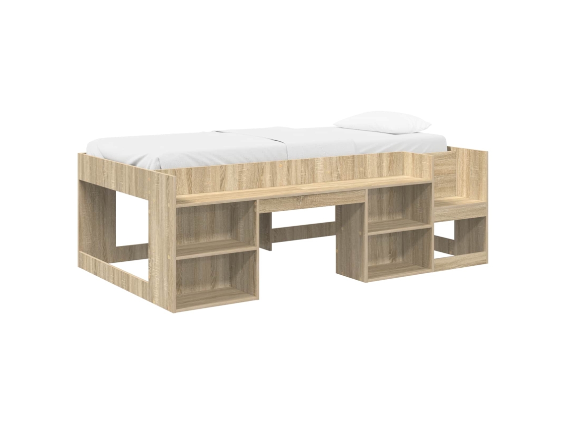 Maison Exclusive - Cama Infantil Con Almacenamiento Roble Sonoma 75 X 190 Cm