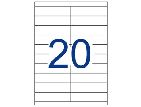 Etiquetas Adhesivas Multi3 Rectas 100 Hojas APLI (Blanco - 105 X 29 mm)