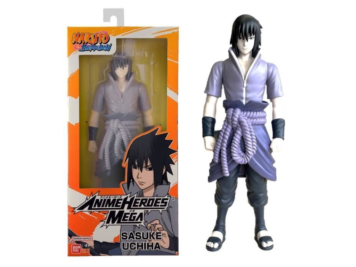 Figura articulada grande - BANDAI NAMCO - Anime Heroes - Naruto Shippuden - Anime Heroes Mega Figura 30 cm - Sasuke Uchiha