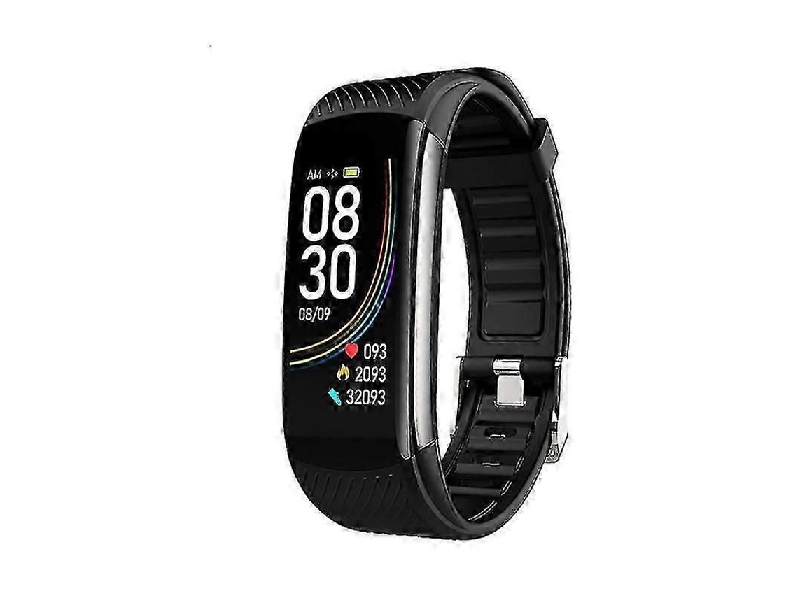 Pulsera inteligente C6t con monitor de temperatura corporal, frecuencia cardíaca y seguimiento de actividad física, reloj inteligente C GOKOCO