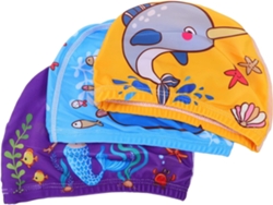 Juego de 3 gorros de natación estampados