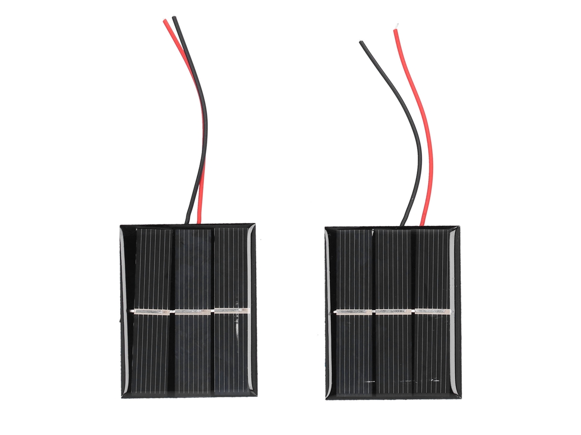 2 Piezas Panel Solar De Policristalino Módulo Celdas Solares Micro Mini 43x55mm 0.4w 1.5v Para Diy