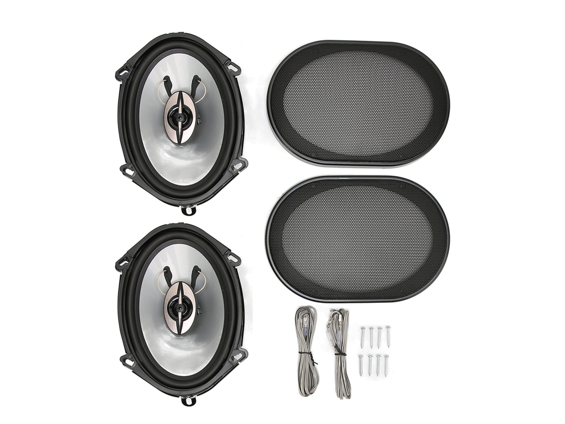 2 Altavoces Coaxiales Para Coche De 380 W Y 5x7 Pulgadas Con Disipador De Calor Y Cables.