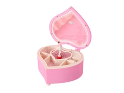 Caja De Música Giratoria Decorativa Rosa Con Forma De Bailarina Para Guardar Joyas - Regalo