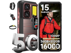 Teléfono inteligente Oukitel WP300 de 6,8 pulgadas, 5G, 36 GB, 512 GB, 16000 mAh, Android 15, resistente.
