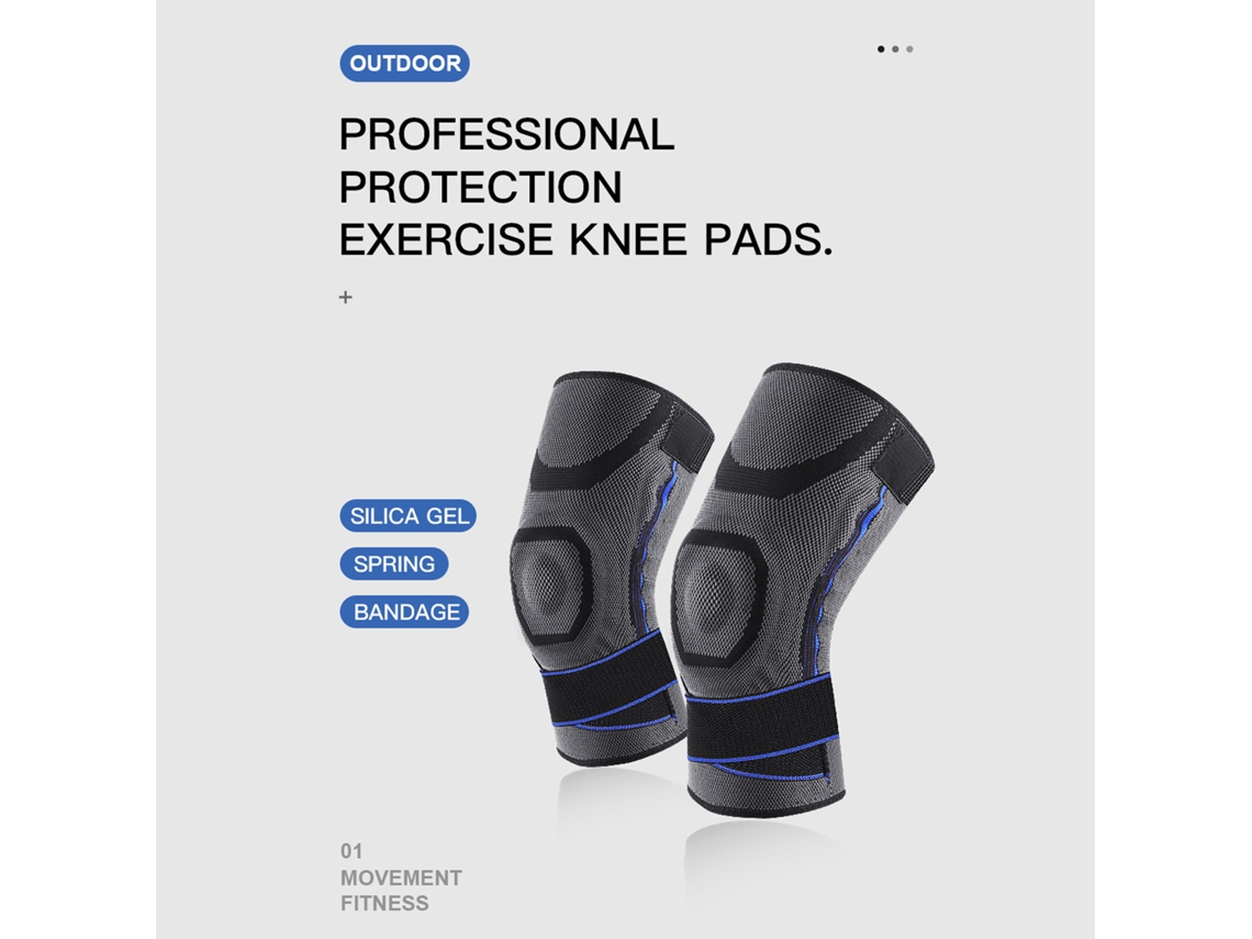 Joelheira De Suporte Com Design De Silicone Flexível Elástico Macia Respirável Para Atividades Ao Ar Livre Caminhada Corrida Ciclismo Yoga