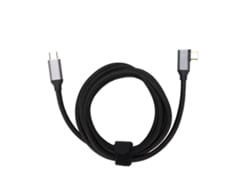 Cable Usb-c 100w Pd De Nailon Trenzado Usb3.1 Gen2 10gbps De Ángulo Recto 1.5m