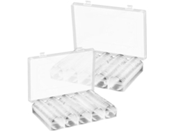 Juego De 2 Piezas De Caja De Almacenamiento De Plástico Para Monedas Y Cápsulas, Estuche Transparente.